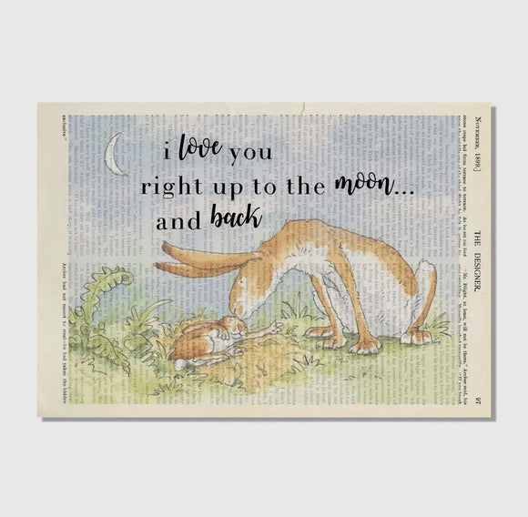 I Love You Right Up To... Guess How Much I Love You Book Art
