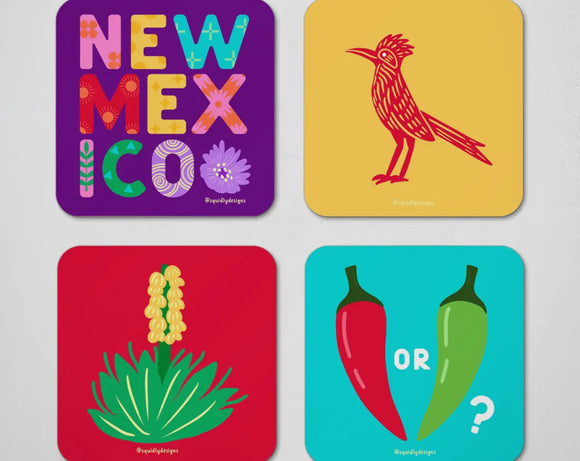 Coaster Set - New Mexico State Symbology