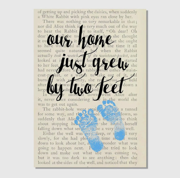 Our Home Just Grew By Two Feet - Blue Book Art
