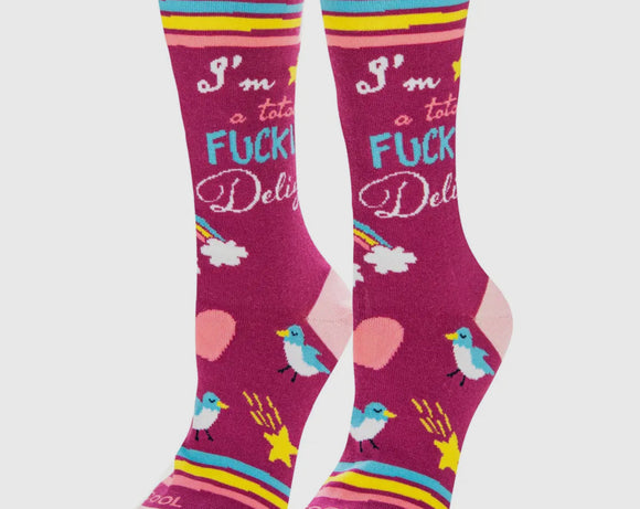 I'm a Total F'ing Delight Novelty Socks