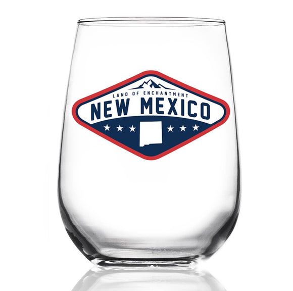 New Mexico Land of Enchantment Stemless Glass