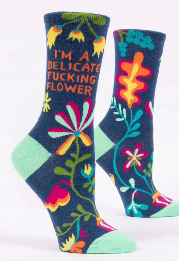 I'm A Delicate Fucking Flower Novelty Socks
