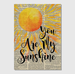 You Are My Sunshine Book Art