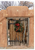 Canyon Road Gate with Wreath Holiday Card