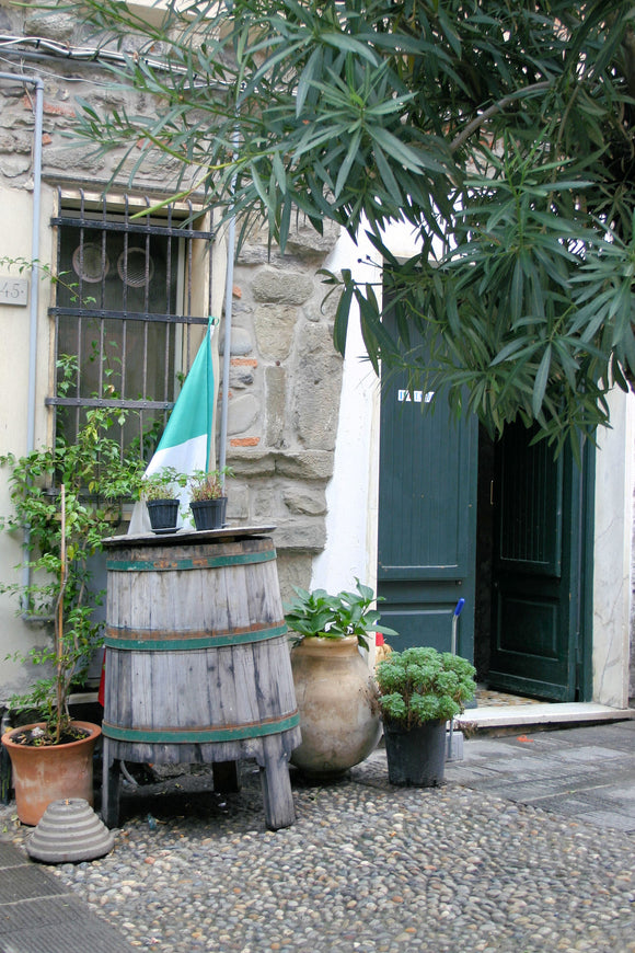 Wine Barrel in Vernazza (Blank Card)