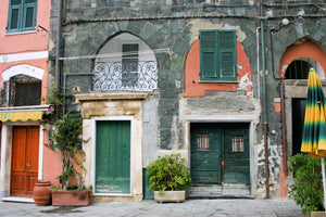 Doors in Vernazza (Blank Card)