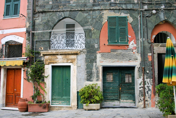 Doors in Vernazza (Blank Card)