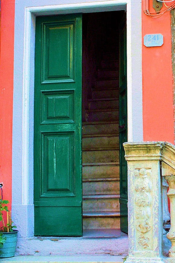 Green Door in Italy (Blank Card)