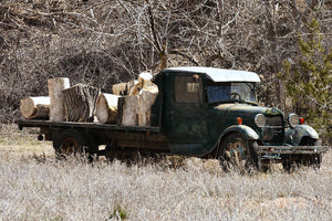 Old Truck and Wood (Blank Card)