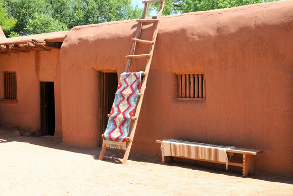 Golondrinas Adobe and Ladder (Blank Card)