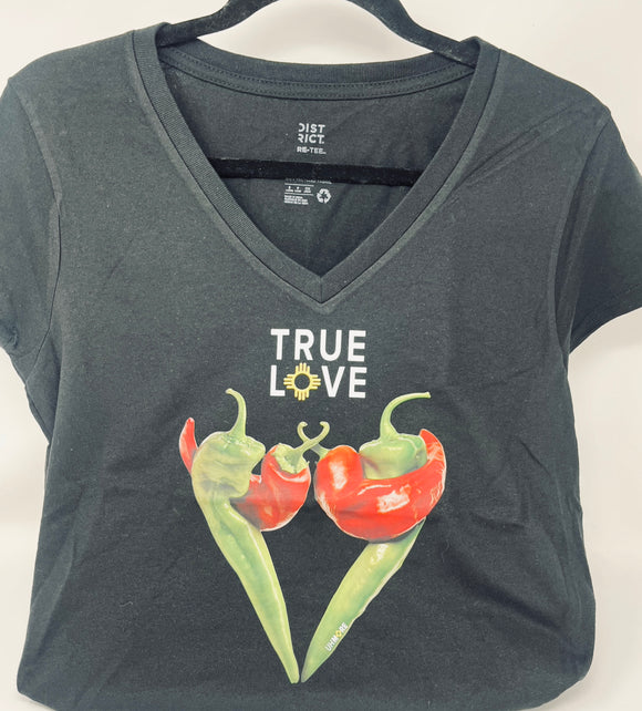 Red and Green Chile True Love V-Neck T-Shirt