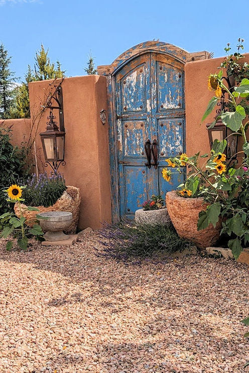 Santa Fe Blue Gate (Blank Card)