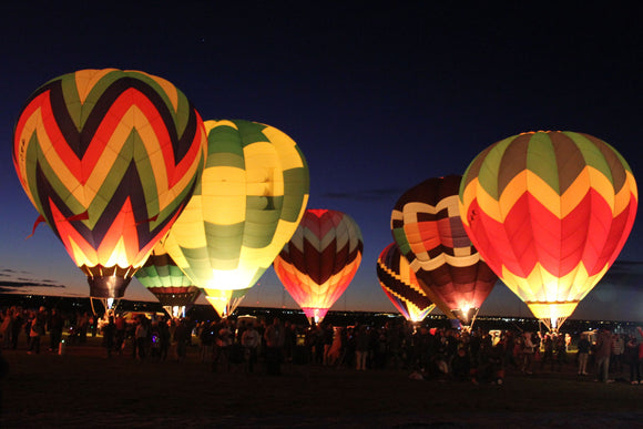 Albuquerque Balloon Fiesta Balloon Glow (Blank Card)