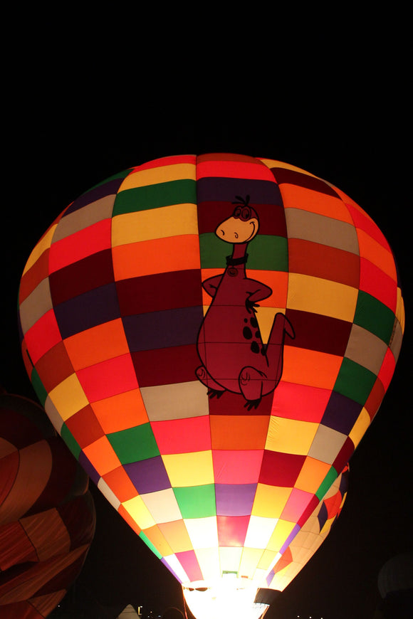 Albuquerque Balloon Fiesta Balloon Glow Dino (Blank Card)