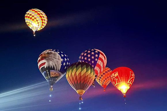 Hot Air Balloon Dawn Patrol (Blank Card)