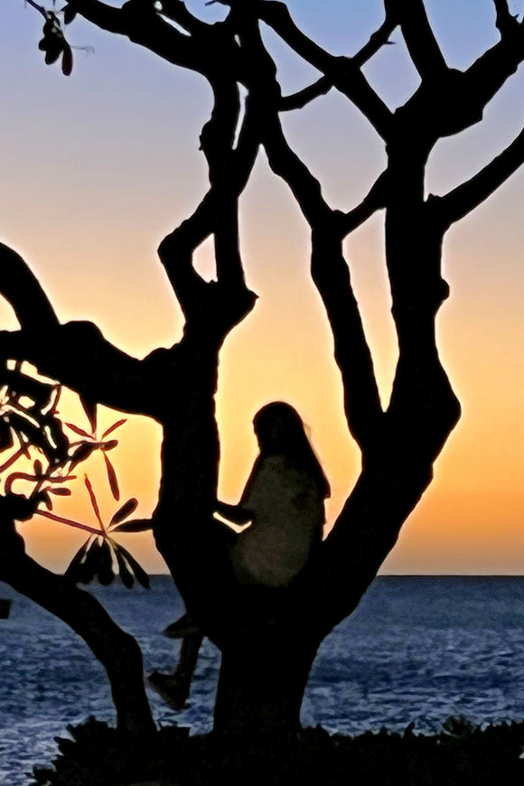 Girl in Tree (Blank Card)