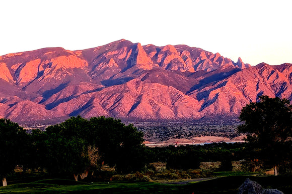 Sunset Over the Sandias (Blank Card)