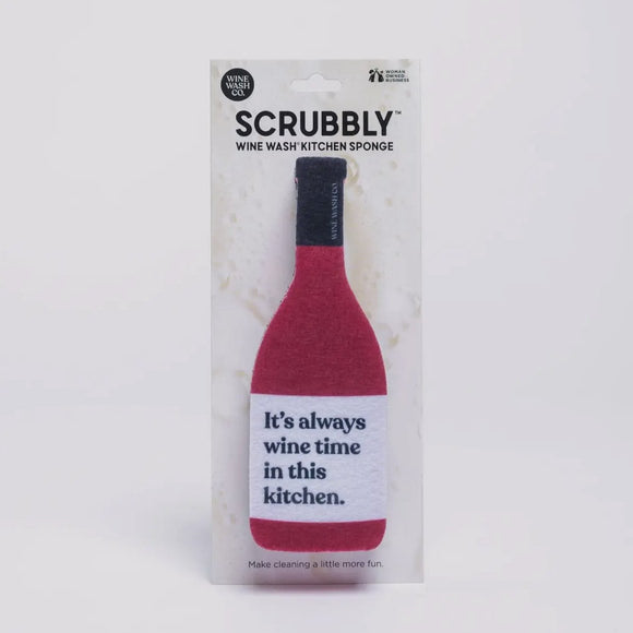 Scrubbly Sponge - It's Always Wine Time