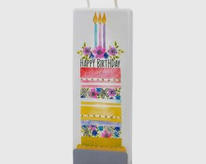 Happy Birthday Layered Cake Flatzy Candle