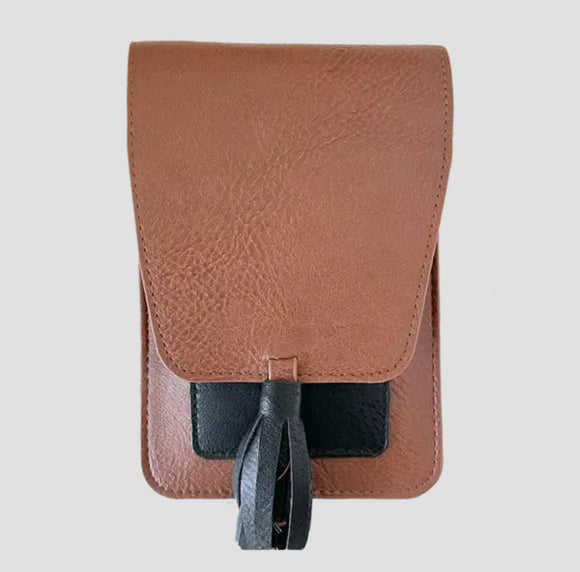 Harper Crossbody - Black/Camel