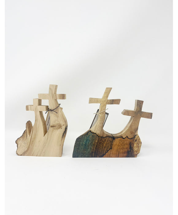 Nambe Double Standing Cross