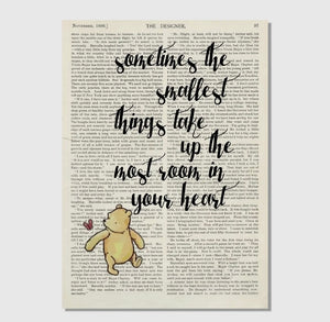 Sometimes The Smallest Things... - Winnie The Pooh Book Art