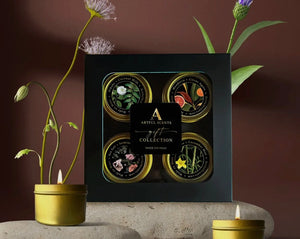 Artful Scents Mini Tin Candle Gift Collection (Lux Noire Collection)