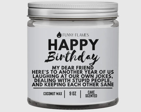 Happy Birthday- My Dear Friend, Here's To Another Year Candle