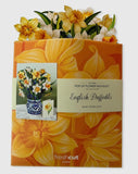 English Daffodils Freshcut Paper Flower Card