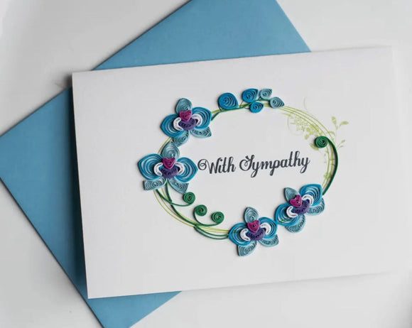 With Sympathy Quilling Card