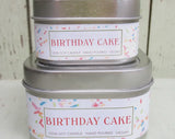 Birthday Cake Soy Candle in Small Tin