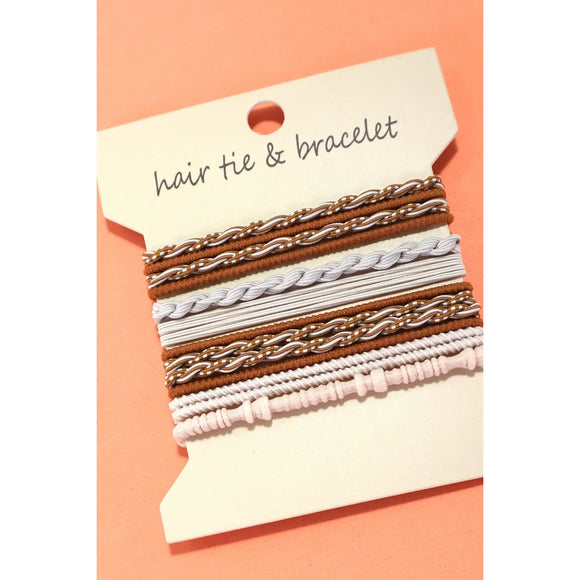 Boho Bracelet Hair Ties (Off-White)