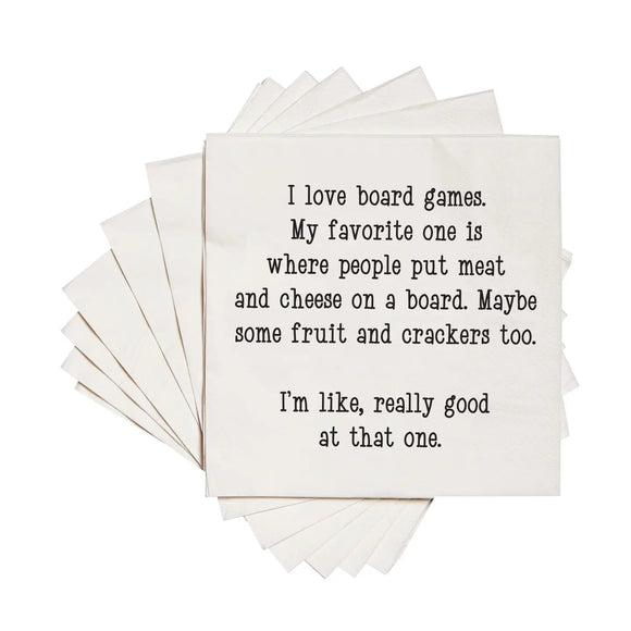I Love Board Games Cocktail Napkins