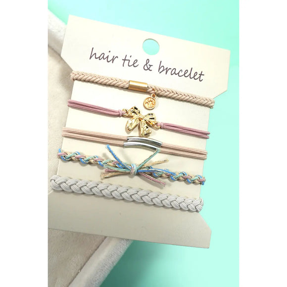 Boho Bracelet Hair Ties (Bow)