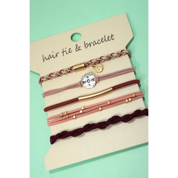 Boho Bracelet Hair Ties (Compass)