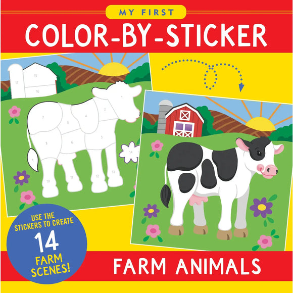 My First Color-By-Sticker Book Farm Animals