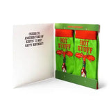 Happy Birthday Hot Stuff Socks and Card