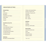 Blue Agate Internet Address and Password Logbook