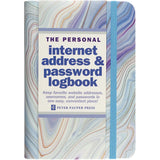 Blue Agate Internet Address and Password Logbook