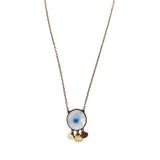 Mother of Pearl Evil Eye Necklace