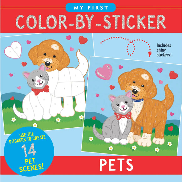 My First Color-By-Sticker Book Pets
