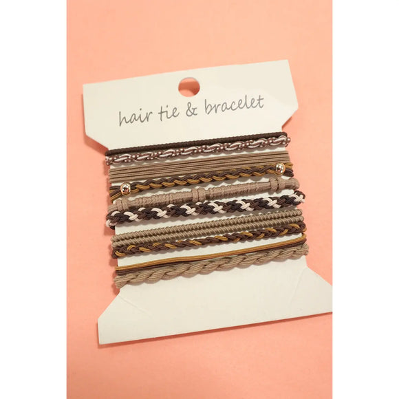 Boho Bracelet Hair Ties (Tan)