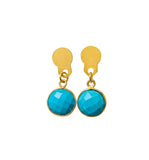 Turquoise Cabochon Earrings