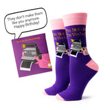 Vintage Not Old Birthday Socks and Card