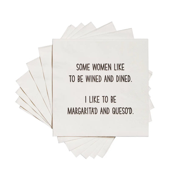Some Women Like To Be Wined and Dined Cocktail Napkins