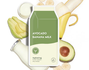 Avocado Banana Milk Hydrating Plant-Based Milk Sheet Mask