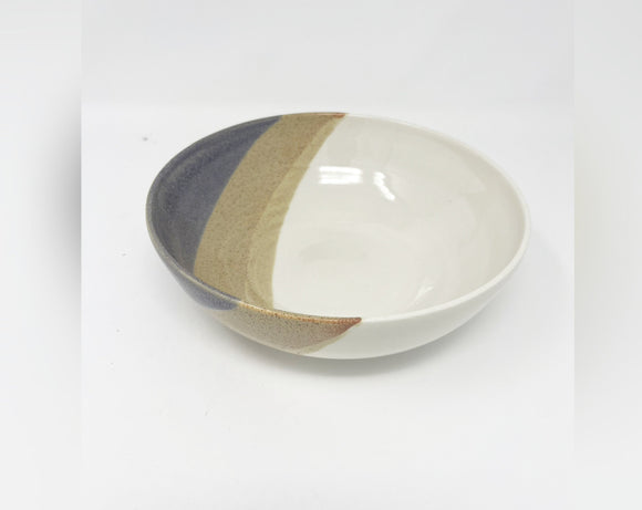 Porcelain Bowl (Purple, Beige and White; Large)