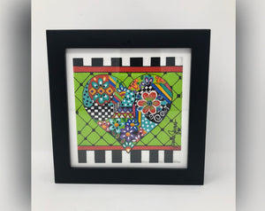 "Happy Heart-Green" Framed Image