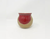 Large Porcelain Vase (Red/Tan/White)