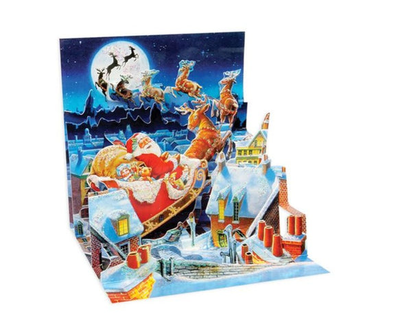 Santa's Sleigh Ride Pop Up Holiday Card